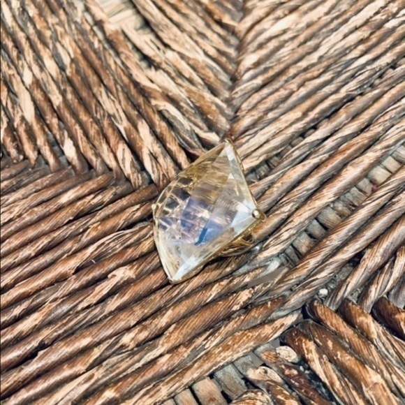 Coach Filigree Ring Clear Faceted Lucite ✨Approx 6 - Picture 7 of 13